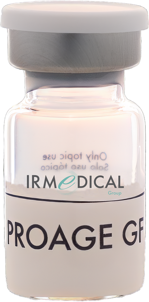 Vial estéril Proage con factores de crecimiento y colágeno para relleno de arrugas y firmeza facial